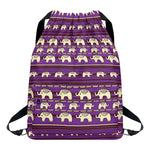 Cute Indian Tribal Elephant Print Drawstring Backpack