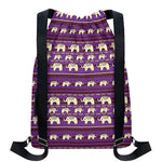 Cute Indian Tribal Elephant Print Drawstring Backpack