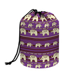 Cute Indian Tribal Elephant Print Drawstring Makeup Bag