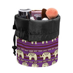 Cute Indian Tribal Elephant Print Drawstring Makeup Bag