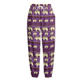 Cute Indian Tribal Elephant Print Fleece Lined Knit Pants
