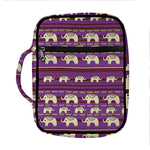 Cute Indian Tribal Elephant Print Front Pocket Bible Bag