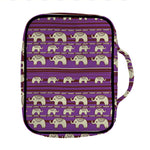 Cute Indian Tribal Elephant Print Front Pocket Bible Bag
