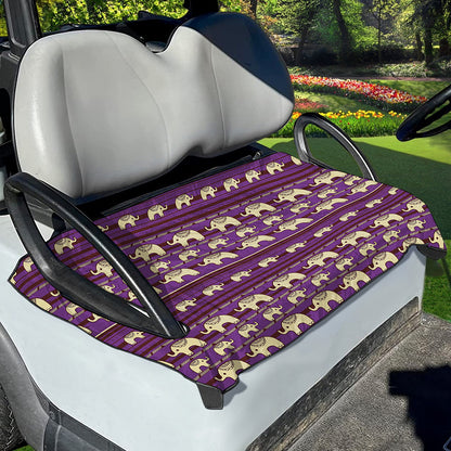 Cute Indian Tribal Elephant Print Golf Cart Seat Cover