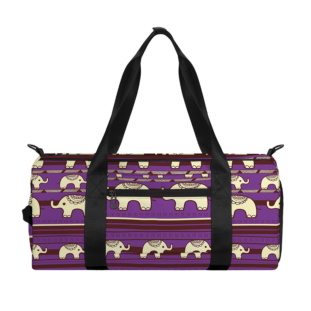 Cute Indian Tribal Elephant Print Gym Bag