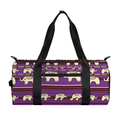 Cute Indian Tribal Elephant Print Gym Bag