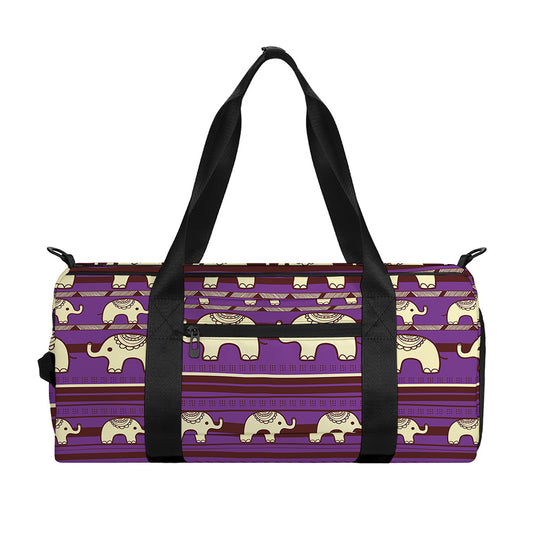 Cute Indian Tribal Elephant Print Gym Bag