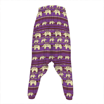 Cute Indian Tribal Elephant Print Hammer Pants