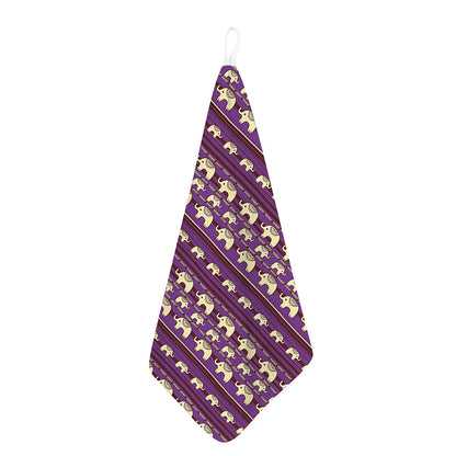 Cute Indian Tribal Elephant Print Hand Towel