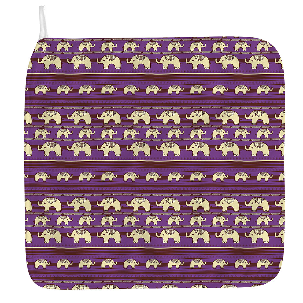 Cute Indian Tribal Elephant Print Hand Towel