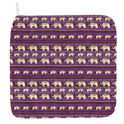 Cute Indian Tribal Elephant Print Hand Towel