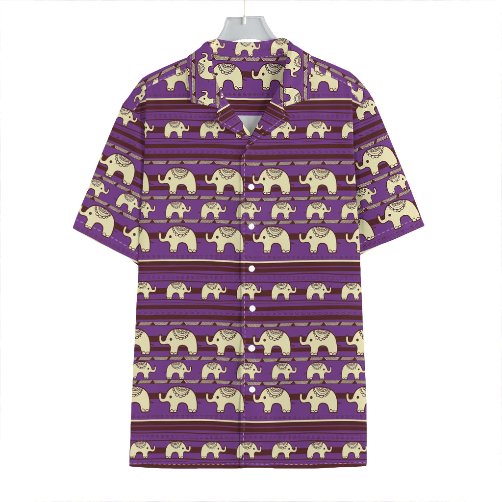 Cute Indian Tribal Elephant Print Hawaiian Shirt