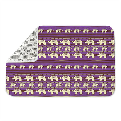Cute Indian Tribal Elephant Print Indoor Door Mat