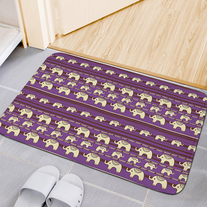 Cute Indian Tribal Elephant Print Indoor Door Mat