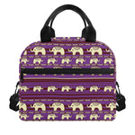 Cute Indian Tribal Elephant Print Insulated Lunch Bag