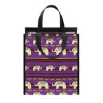 Cute Indian Tribal Elephant Print Insulated Lunch Tote