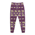 Cute Indian Tribal Elephant Print Jogger Pants