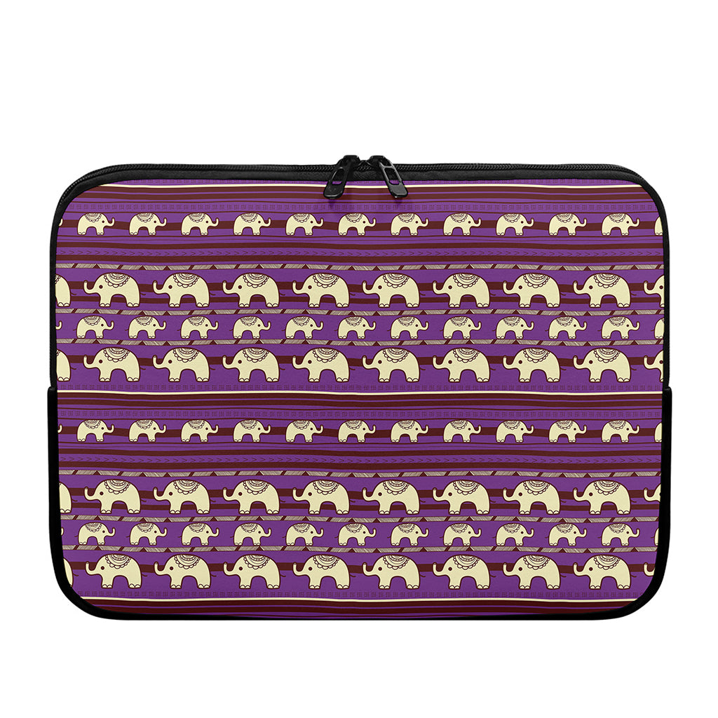 Cute Indian Tribal Elephant Print Laptop Sleeve