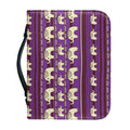 Cute Indian Tribal Elephant Print Leather Bible Cover