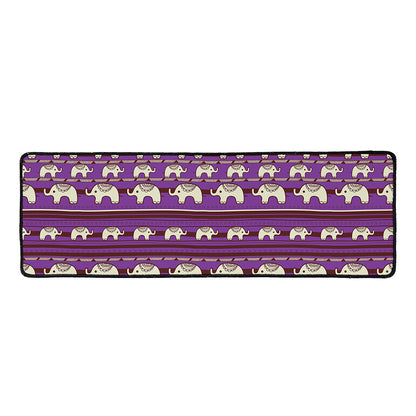 Cute Indian Tribal Elephant Print Long Kitchen Mat