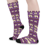 Cute Indian Tribal Elephant Print Long Socks