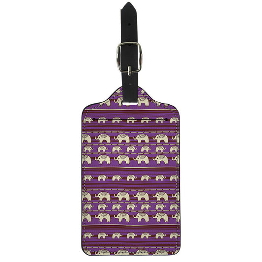 Cute Indian Tribal Elephant Print Luggage Tag