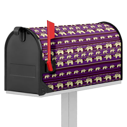 Cute Indian Tribal Elephant Print Mailbox Cover