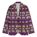 Cute Indian Tribal Elephant Print Men's Blazer