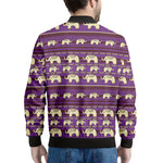 Cute Indian Tribal Elephant Print Men's Bomber Jacket