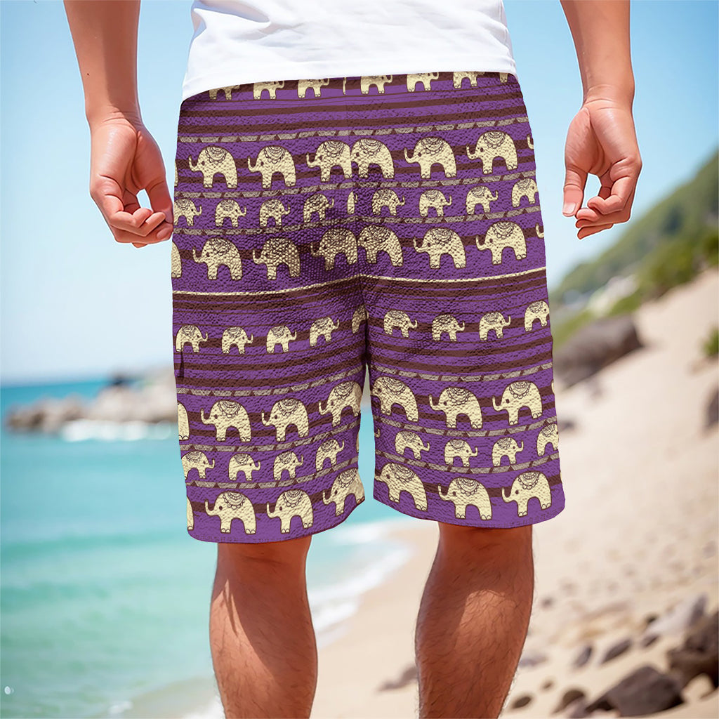 Cute Indian Tribal Elephant Print Men's Cargo Shorts