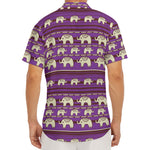 Cute Indian Tribal Elephant Print Men's Deep V-Neck Shirt