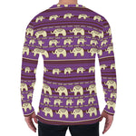 Cute Indian Tribal Elephant Print Men's Long Sleeve T-Shirt