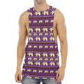 Cute Indian Tribal Elephant Print Men's Muscle Tank Top