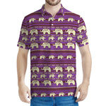 Cute Indian Tribal Elephant Print Men's Polo Shirt