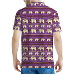 Cute Indian Tribal Elephant Print Men's Polo Shirt