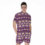 Cute Indian Tribal Elephant Print Men's Rompers
