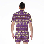 Cute Indian Tribal Elephant Print Men's Rompers