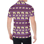 Cute Indian Tribal Elephant Print Men's Shirt