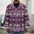 Cute Indian Tribal Elephant Print Men's Shirt Jacket