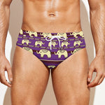 Cute Indian Tribal Elephant Print Men's Swim Briefs