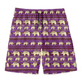 Cute Indian Tribal Elephant Print Men's Swim Trunks