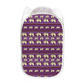 Cute Indian Tribal Elephant Print Mesh Laundry Hamper