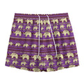 Cute Indian Tribal Elephant Print Mesh Shorts