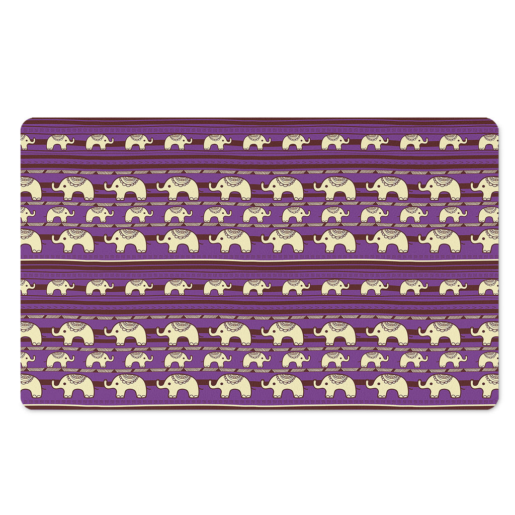 Cute Indian Tribal Elephant Print Polyester Doormat