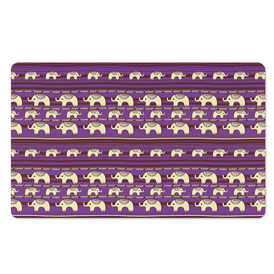 Cute Indian Tribal Elephant Print Polyester Doormat