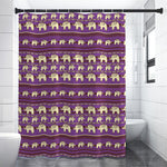 Cute Indian Tribal Elephant Print Premium Shower Curtain