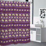 Cute Indian Tribal Elephant Print Premium Shower Curtain