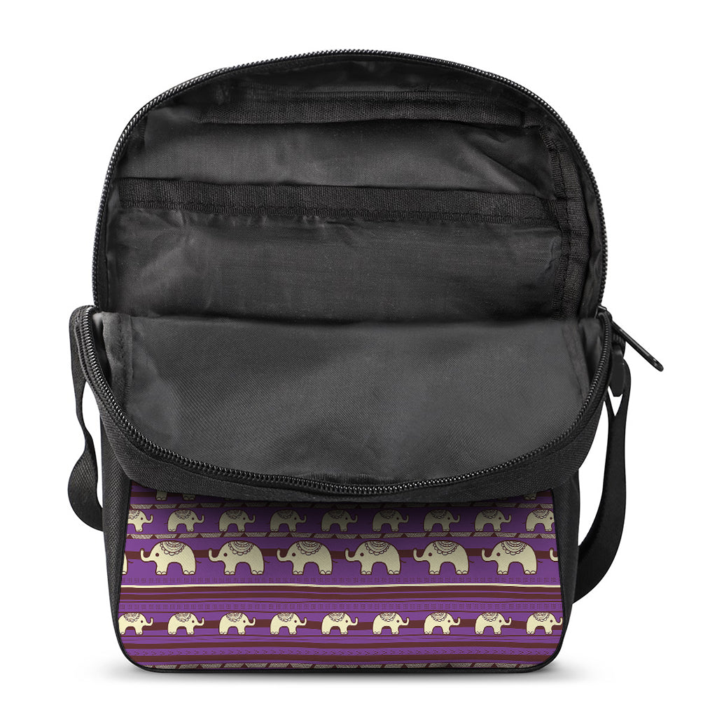 Cute Indian Tribal Elephant Print Rectangular Crossbody Bag