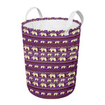 Cute Indian Tribal Elephant Print Round Laundry Basket