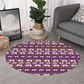 Cute Indian Tribal Elephant Print Round Rug
